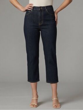 Vintage HALSTON Jeanswear High Rise Crop Jean 12 Indigo EUC